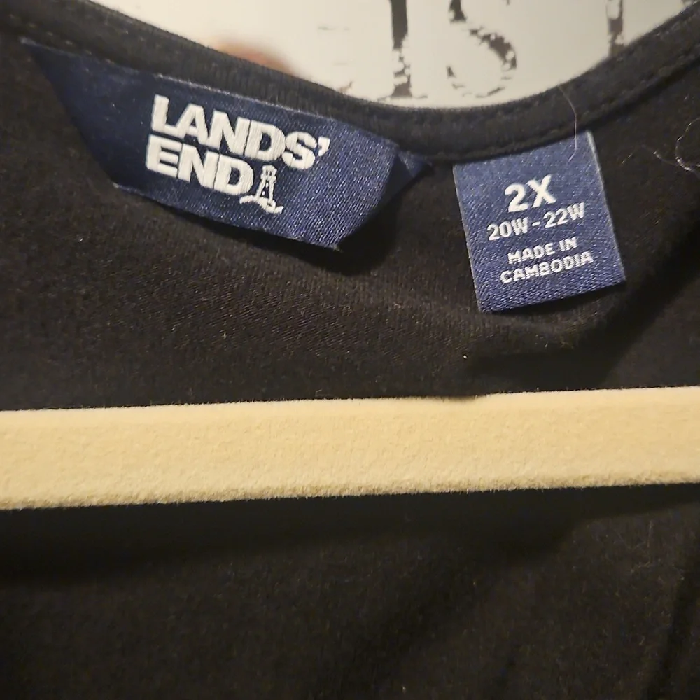 Lands' End Black Sleeveless Mini‎ Dress